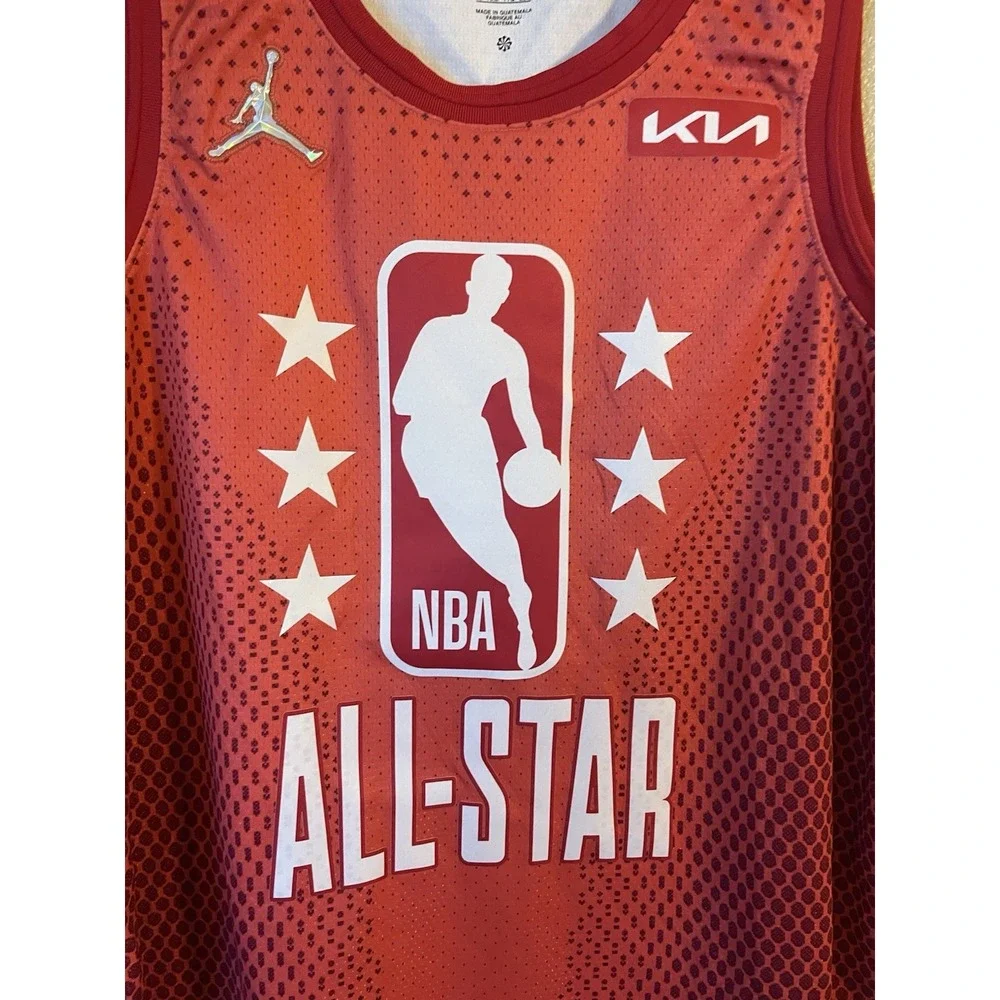 Men's 56 NBA All Star‎ Edition Luka Dončić Jordan 75th Anniversary Jersey Red